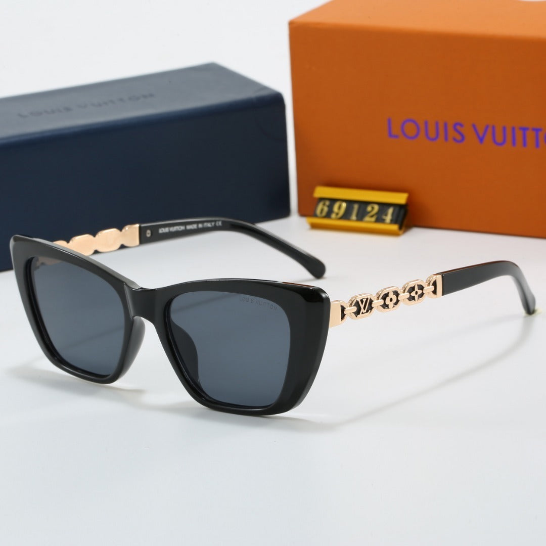 Louis vuitton Cat Eye Sunglasses with Metal Chain Detail (Model 69124) Cat-Eye