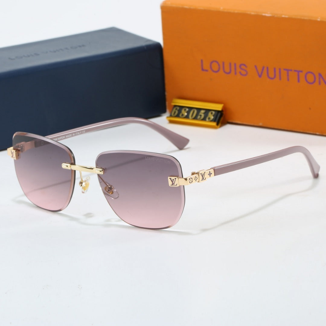 Louis vuitton Metal Plaque Rimless Sunglasses Mixed