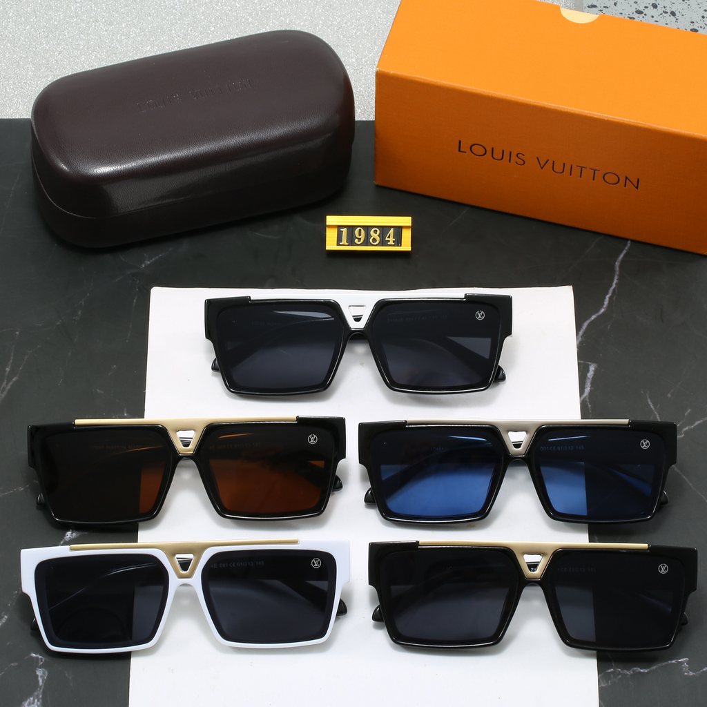Louis vuitton Geometric Triangle Detail Oversized Square Sunglasses (Model 1984) Square