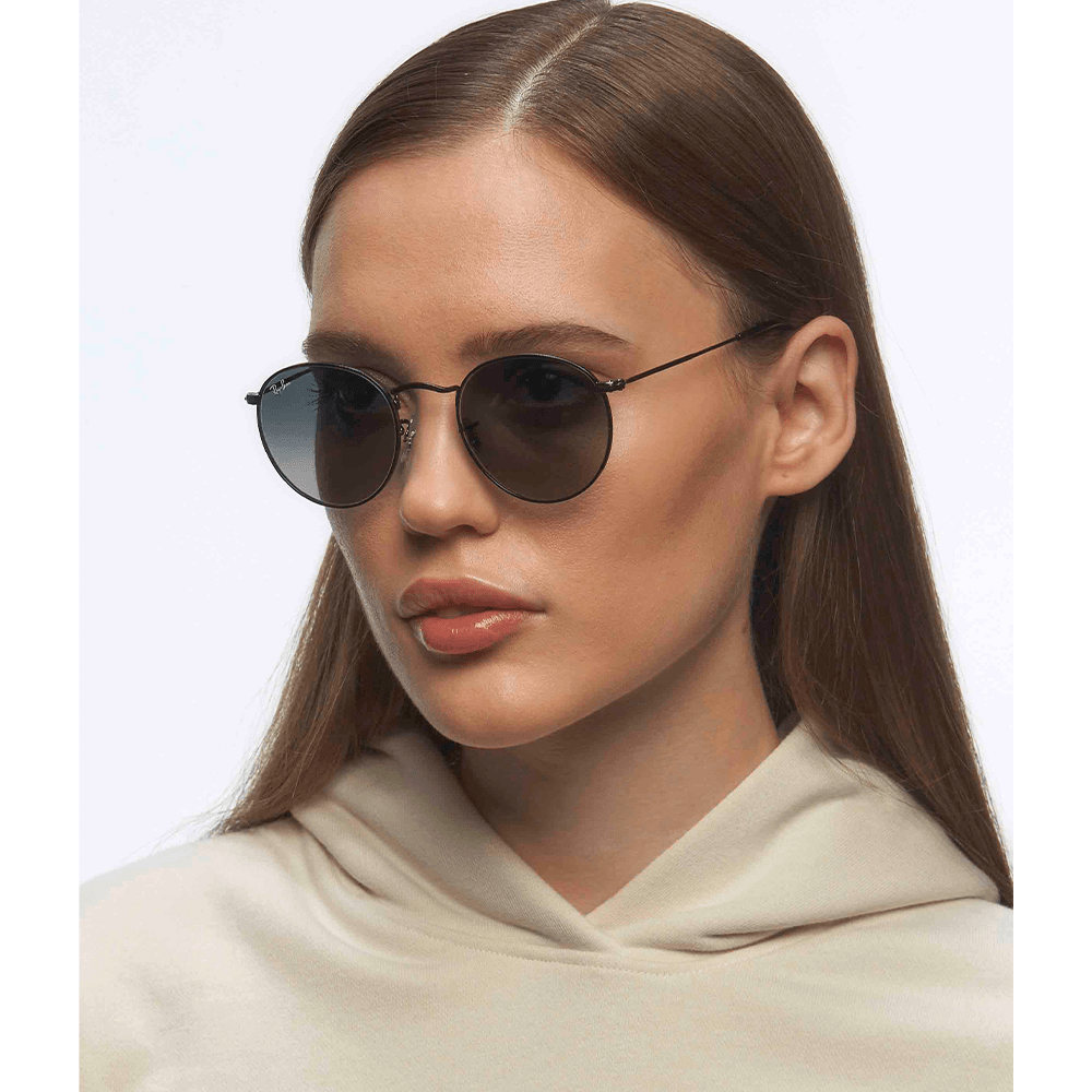 Ray-Ban Round Metal RB3447N 002/71 50 Sunglasses Oval