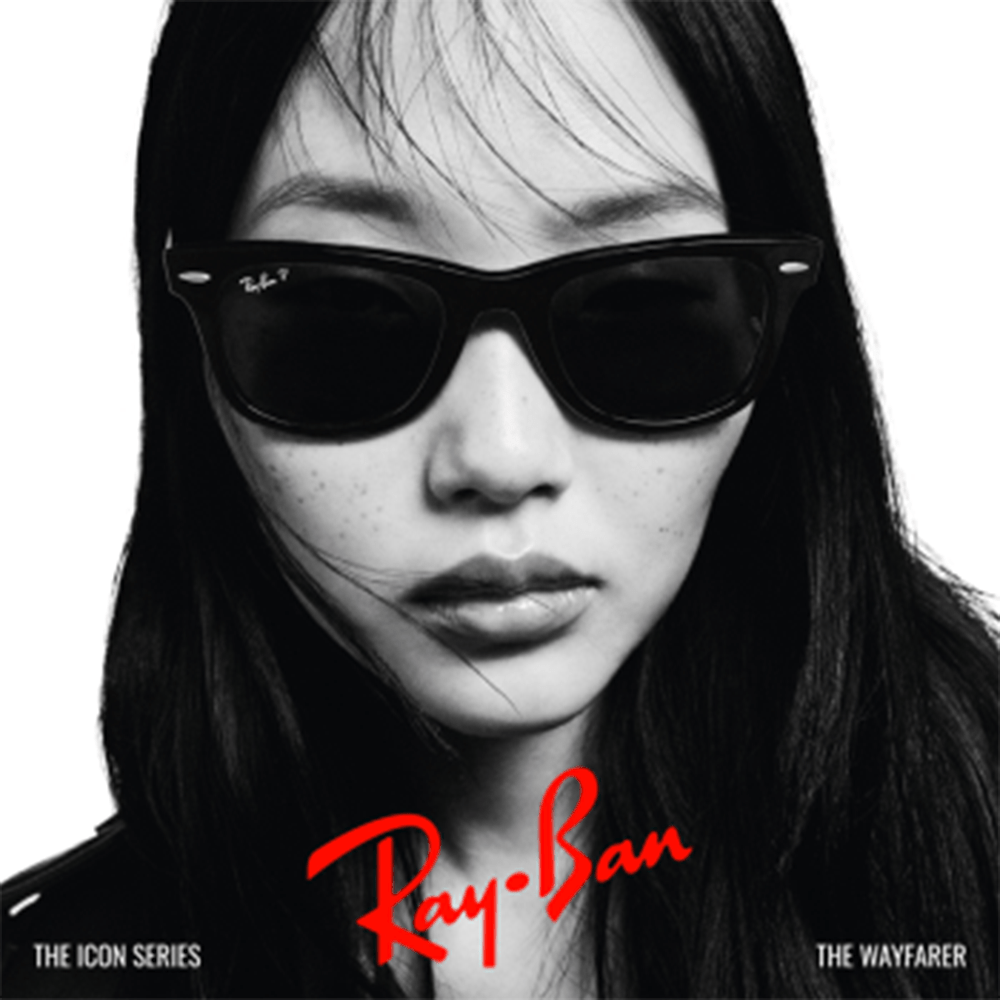 Ray-Ban Wayfarer RB2140 902/58 Polarised Sunglasses Square